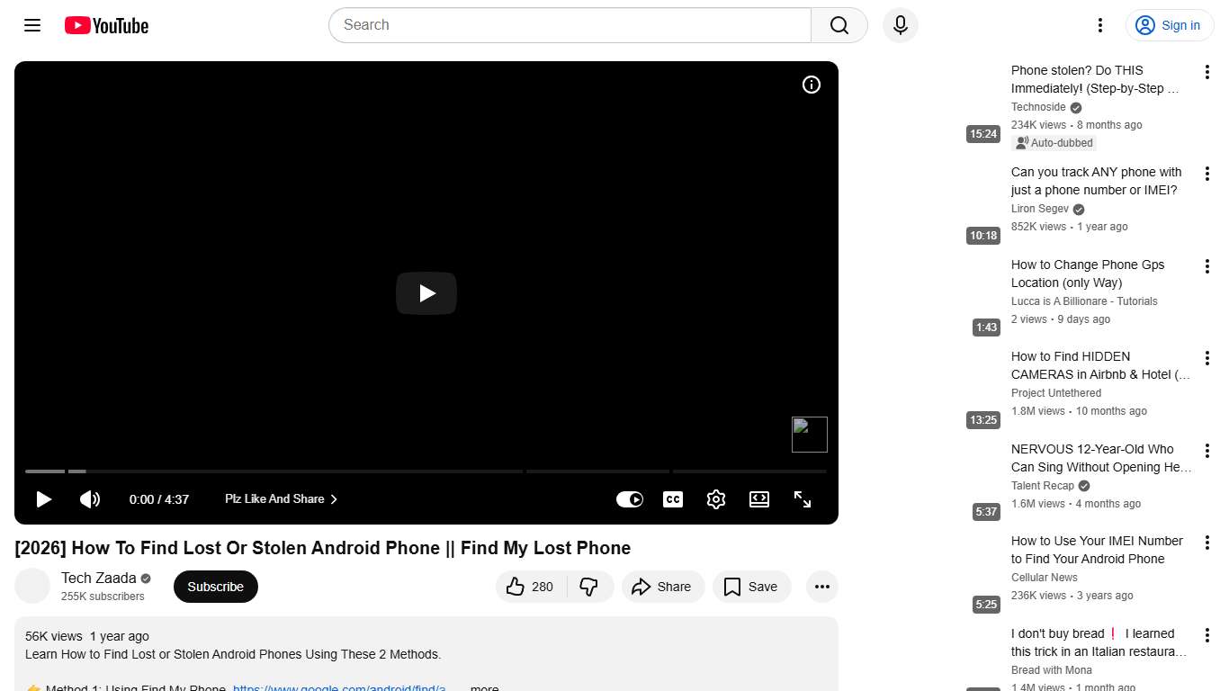 [2026] How To Find Lost Or Stolen Android Phone || Find My Lost Phone - YouTube